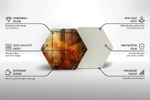 Tabla de cortar de vidrio Especias coloridas