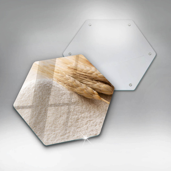 Tabla de cortar de vidrio Harina y espigas de grano