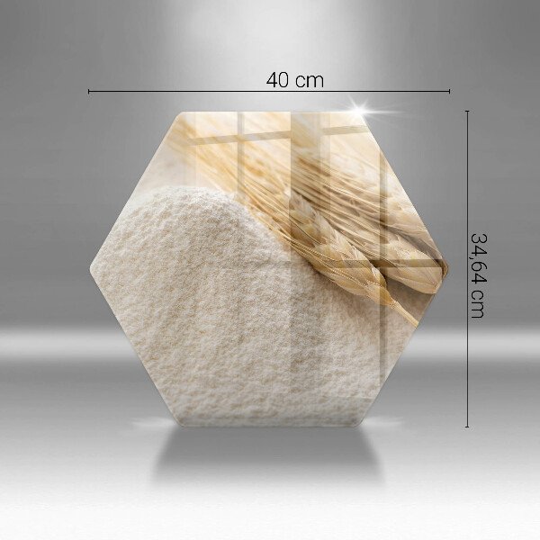 Tabla de cortar de vidrio Harina y espigas de grano