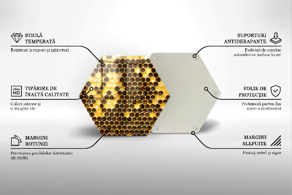 Tabla de cortar de vidrio Panal