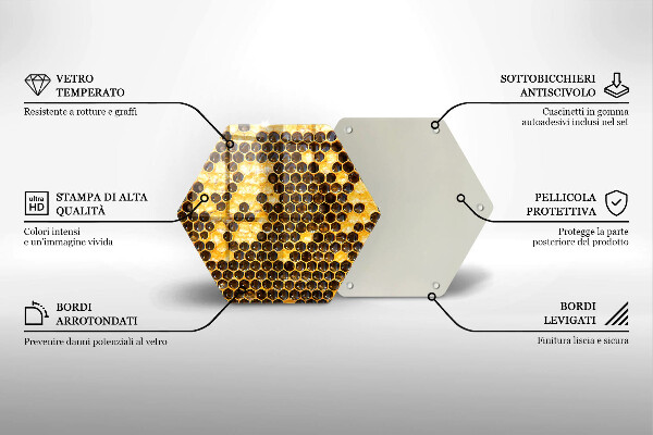Tabla de cortar de vidrio Panal