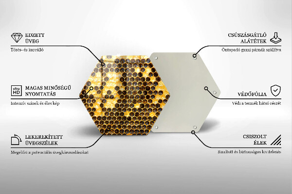 Tabla de cortar de vidrio Panal