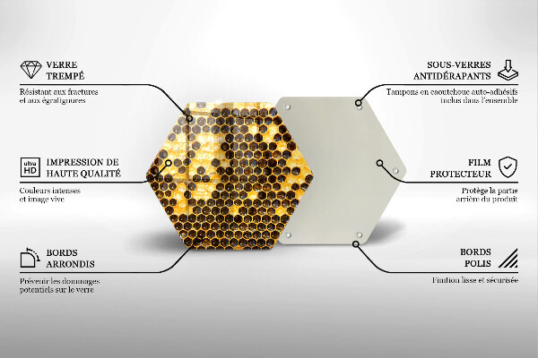Tabla de cortar de vidrio Panal