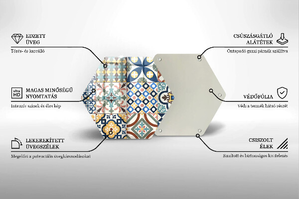 Tabla de cortar de vidrio Azulejos decorativos