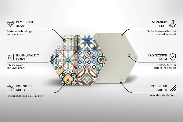 Tabla de cortar de vidrio Azulejos decorativos