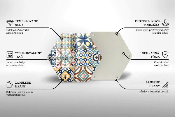 Tabla de cortar de vidrio Azulejos decorativos