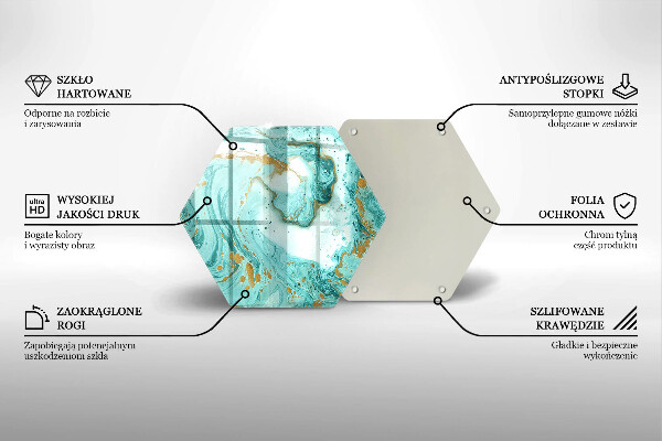 Tabla de cortar de vidrio Abstracción azul