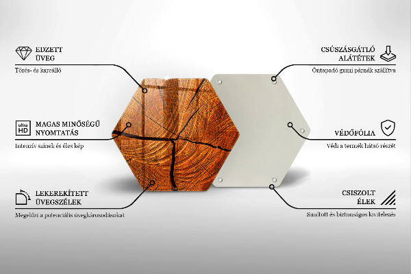 Tabla de cortar de vidrio Estructura de tronco de madera