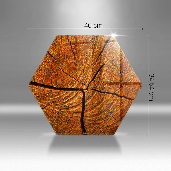 Tabla de cortar de vidrio Estructura de tronco de madera