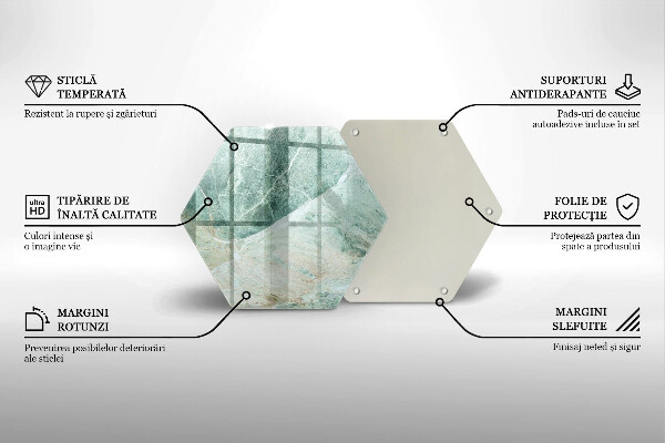 Tabla de cortar de vidrio Estructura de piedra