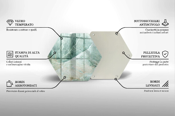 Tabla de cortar de vidrio Estructura de piedra