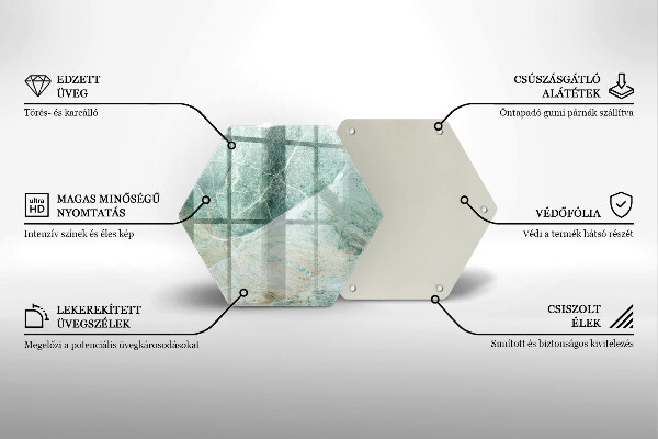 Tabla de cortar de vidrio Estructura de piedra