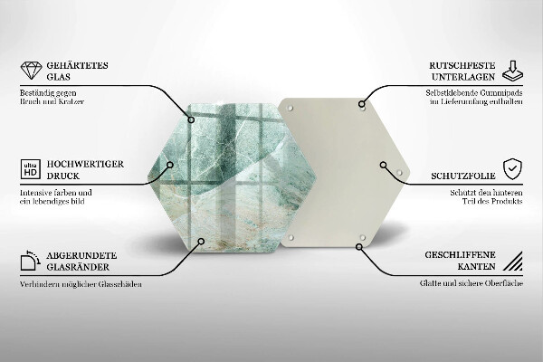 Tabla de cortar de vidrio Estructura de piedra
