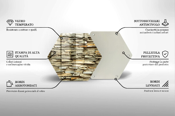 Tabla de cortar de vidrio Piedras decorativas
