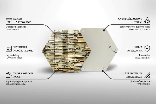 Tabla de cortar de vidrio Piedras decorativas