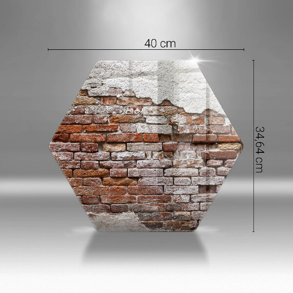 Tabla de cortar de vidrio Viejo muro de ladrillo y hormigón