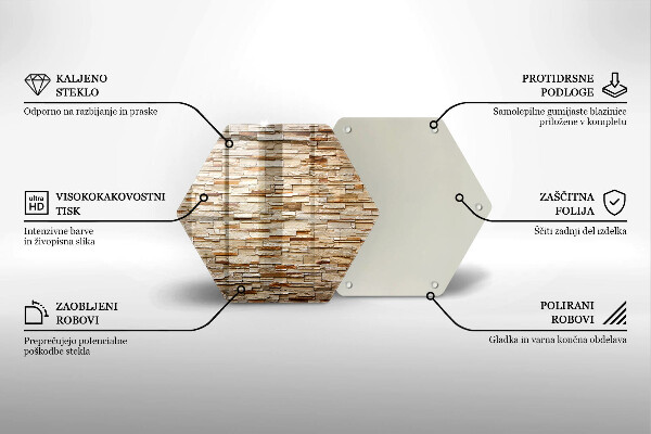 Tabla de cortar de vidrio Textura de piedras decorativas
