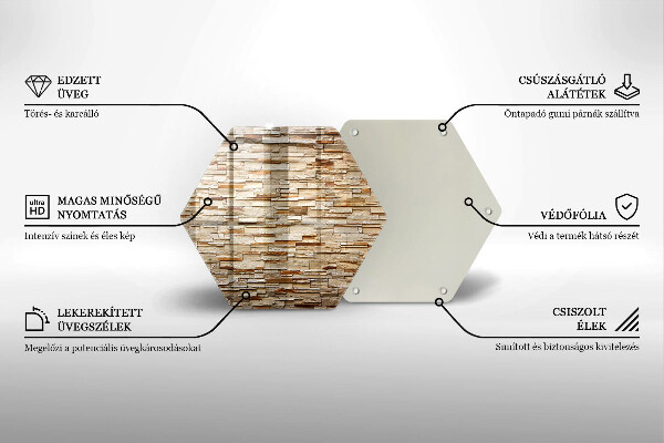 Tabla de cortar de vidrio Textura de piedras decorativas