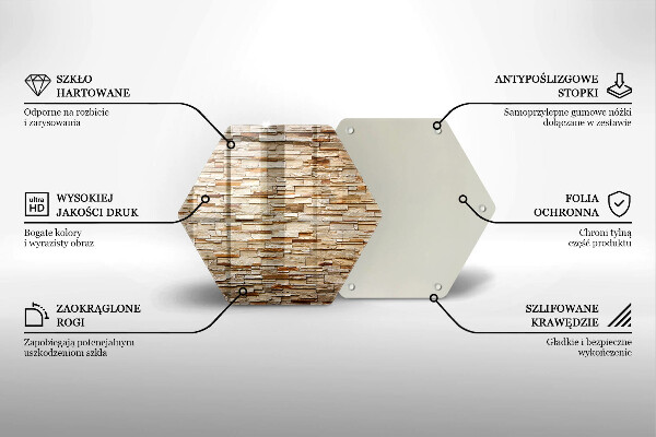 Tabla de cortar de vidrio Textura de piedras decorativas