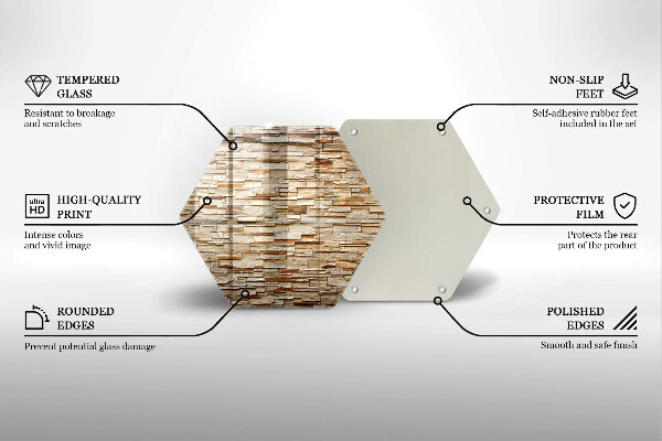 Tabla de cortar de vidrio Textura de piedras decorativas