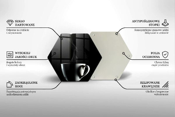 Tabla de cortar de vidrio Una taza de té