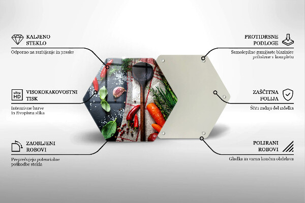 Tabla de cortar de vidrio Comida de cocina