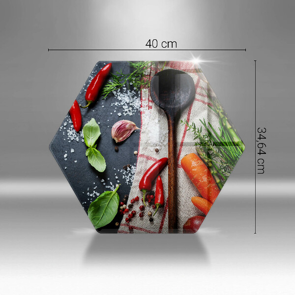 Tabla de cortar de vidrio Comida de cocina