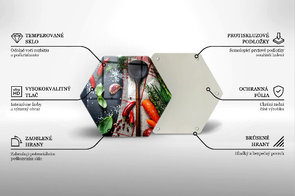 Tabla de cortar de vidrio Comida de cocina