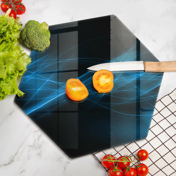 Tabla de cortar de vidrio Humo azul abstracto