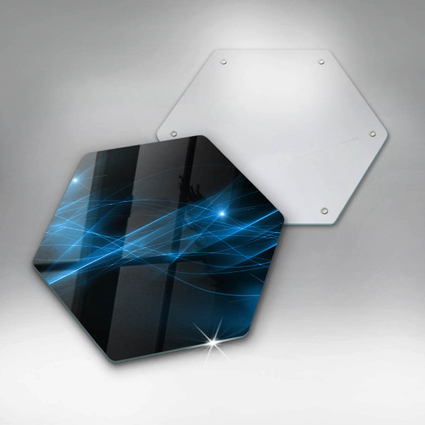 Tabla de cortar de vidrio Humo azul abstracto