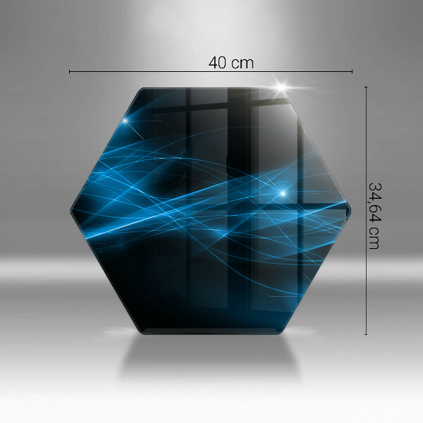 Tabla de cortar de vidrio Humo azul abstracto