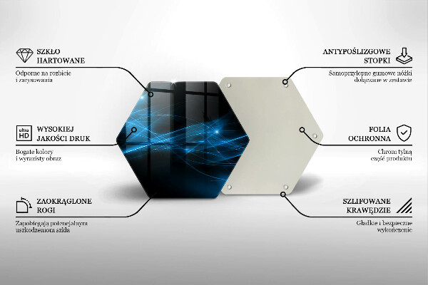 Tabla de cortar de vidrio Humo azul abstracto