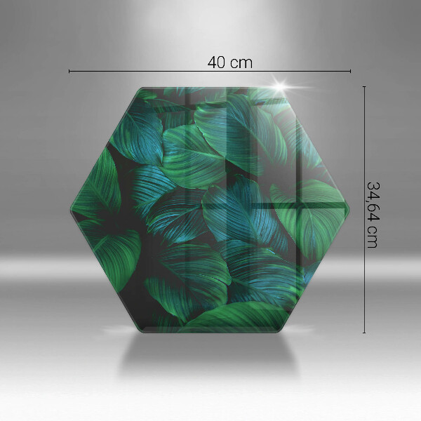 Tabla de cortar de vidrio Hojas de la selva
