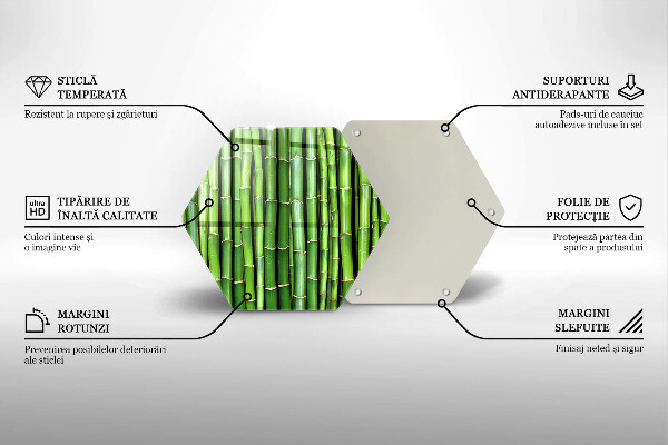 Tabla de cortar de vidrio Bambúes de la naturaleza