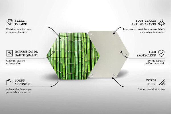 Tabla de cortar de vidrio Bambúes de la naturaleza