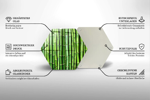 Tabla de cortar de vidrio Bambúes de la naturaleza