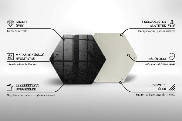Tabla de cortar de vidrio Textura de piedra