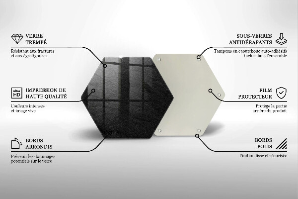 Tabla de cortar de vidrio Textura de piedra