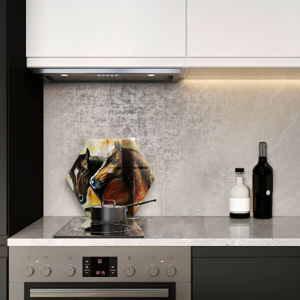 Tabla de cortar de vidrio Animales caballos