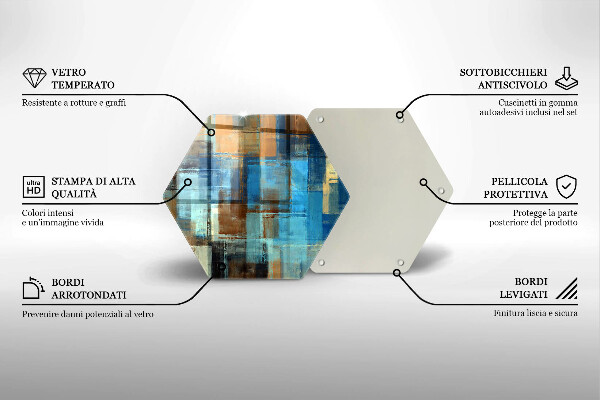 Tabla de cortar de vidrio Fondo pintado