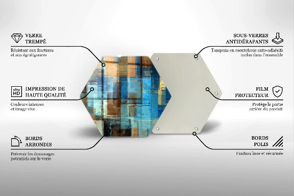 Tabla de cortar de vidrio Fondo pintado