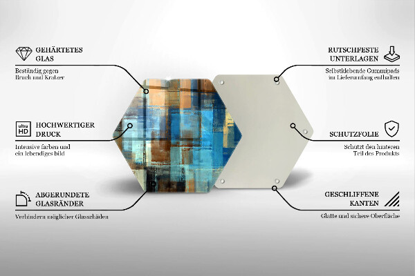 Tabla de cortar de vidrio Fondo pintado