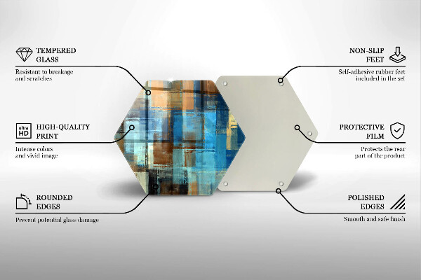 Tabla de cortar de vidrio Fondo pintado