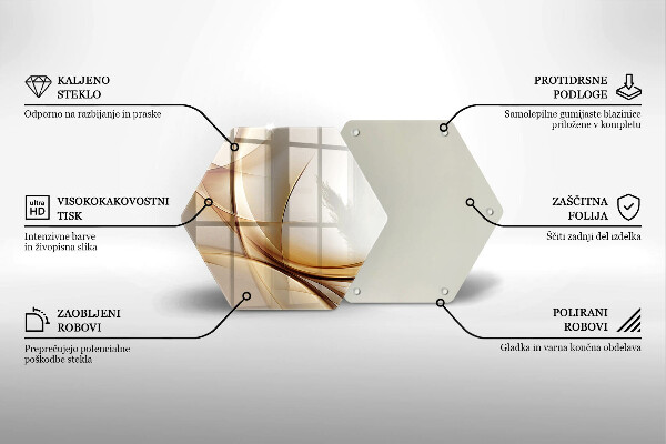 Tabla de cortar de vidrio Formas abstractas