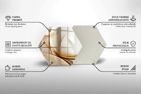 Tabla de cortar de vidrio Formas abstractas