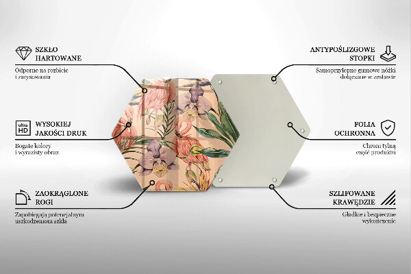 Tabla de cortar de vidrio Ilustración de flamencos