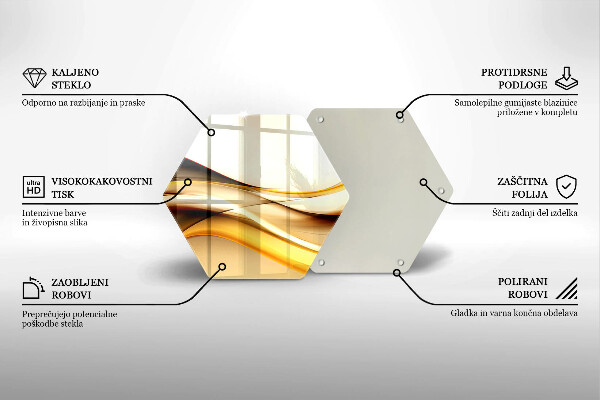 Tabla de cortar de vidrio Líneas de humo abstractas
