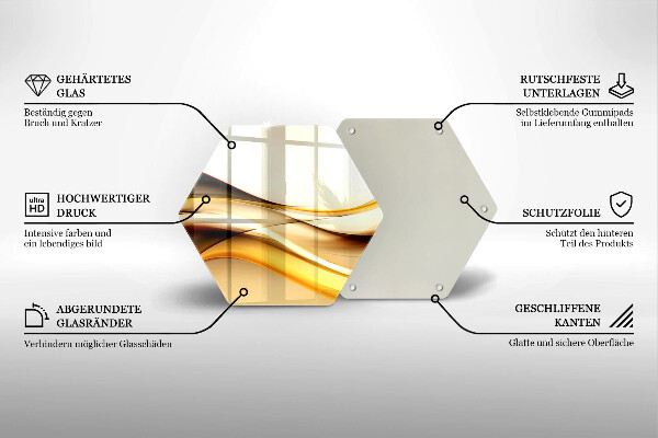 Tabla de cortar de vidrio Líneas de humo abstractas