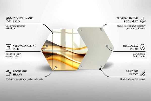Tabla de cortar de vidrio Líneas de humo abstractas