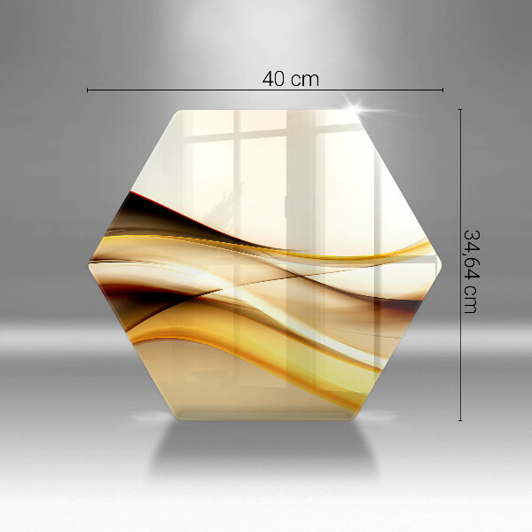 Tabla de cortar de vidrio Líneas de humo abstractas
